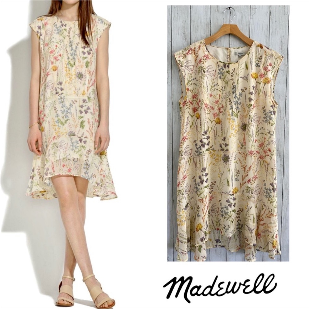 Madewell Silk Floral Dress